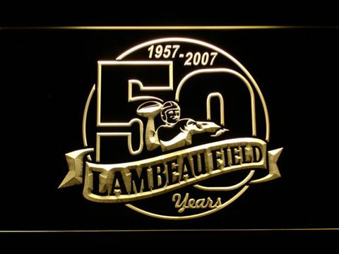 Green Bay Packers Lambeau Field 50th Anniversary LED Neon Sign